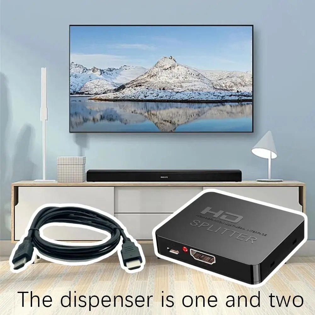 Splitter, 4k Mini Model, One In And Two Out Crossovers, Four High-definition On One Screen Same Point Video, The M7l9