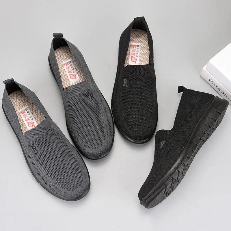 Mesh Men Shoes Summer Breathable Slip On Loafers Soft Moccasins Shoes Men\'s Flats Male Driving Shoes 2023