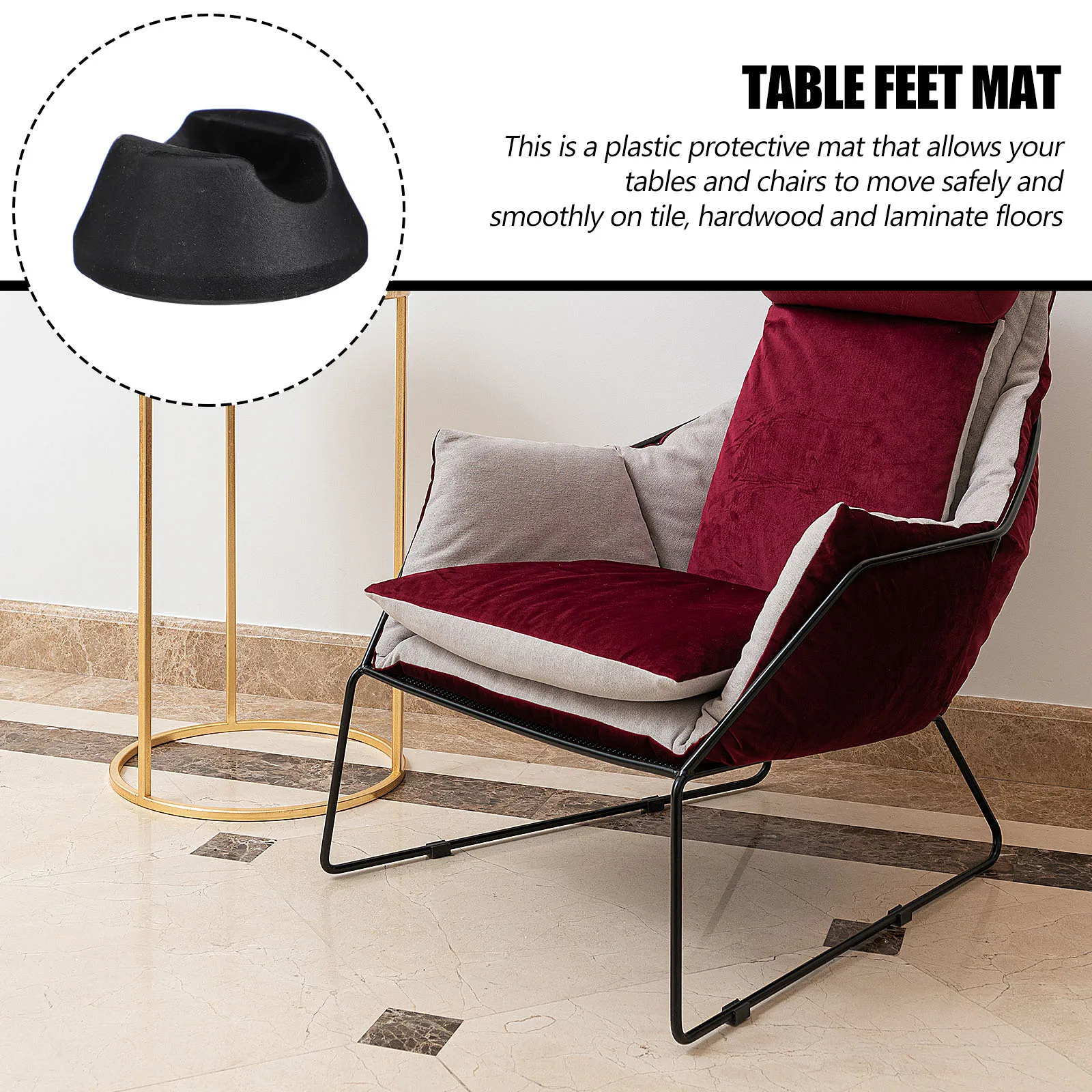 

20Pcs Table Feet Covers Preferred Materials Safe Durable Furniture Foot Pads Easy to Apply Nonsticky Practical for Bedroom