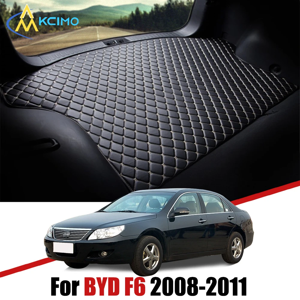 

For BYD F6 2008-2011 Artificial Leather Car Trunk Mat Rear Trunk Cargo Protective Mat Car Interior Accessories