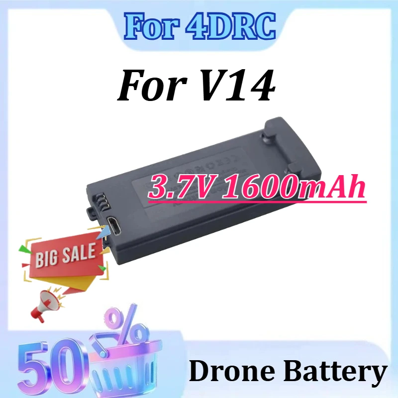 

Новый обновленный 3,7 В 1600 мАч для 4DRC V14 RC Quadcopter, аксессуар для вертолета, мощные сменные батареи, батарея для дрона