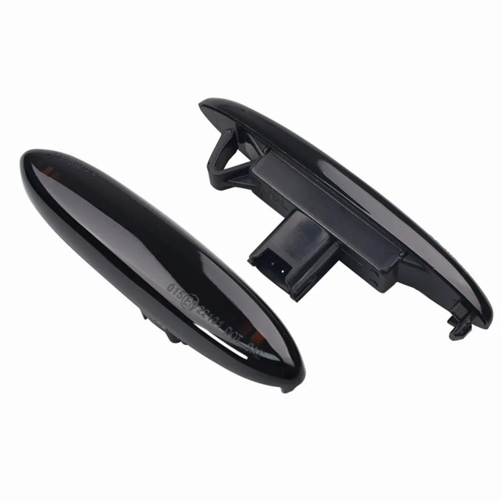 Suitable for Toyota Highlander, Crown, Lexus Is250, Is350 Led Sequential Fender Lights, Le Turn Signal Lights, Side Lights, Smoked Black Version, Crystal Version, Set of Two (2 Pieces) with Orange Light