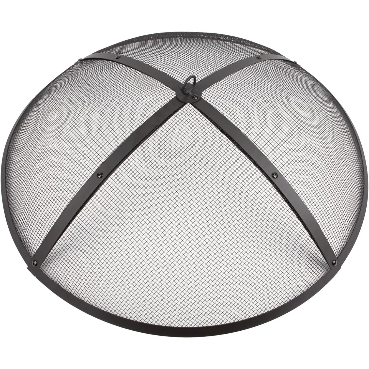 

40Inch Round Fire Pit Spark Screen Cover,Outdoor Patio Mh FirePit Screens,Heavy Duty Steel Domed Fire Pit Ember Guard