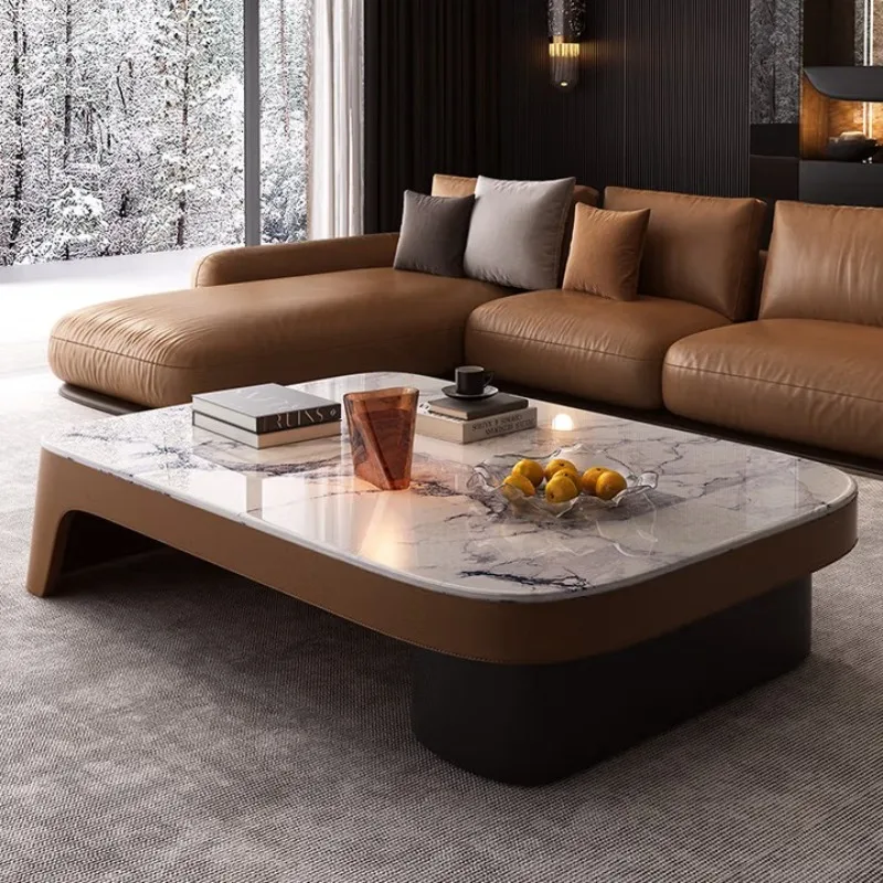 

Легкий роскошный журнальный столик из микрокристаллического камня, современный, для большой виллы