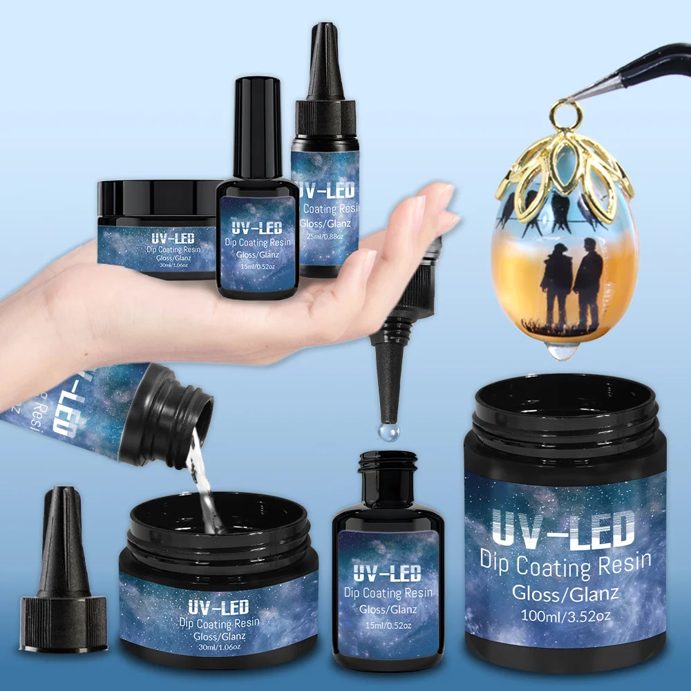 UV-LED Coating Resin Dip & Gloss | High-Gloss, Yellow-Resistant, Quick-Cure Non-Stick Resin for Drip Coating Surface