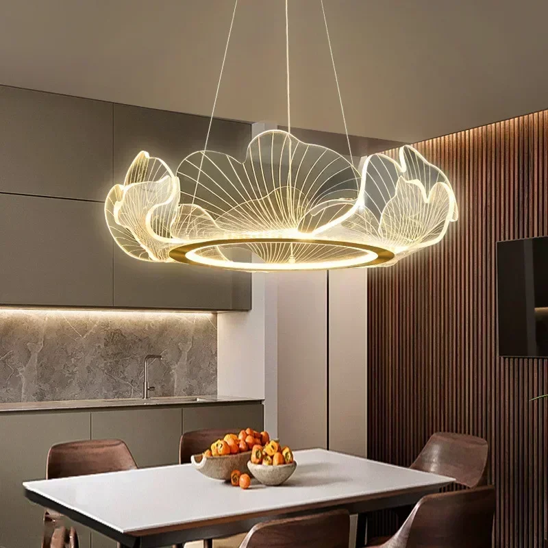 

2026 for Modern Acrylic Petal Pendant Light for LED Ring High Light for Restaurant Bedroom Decorative Lighting Living Room