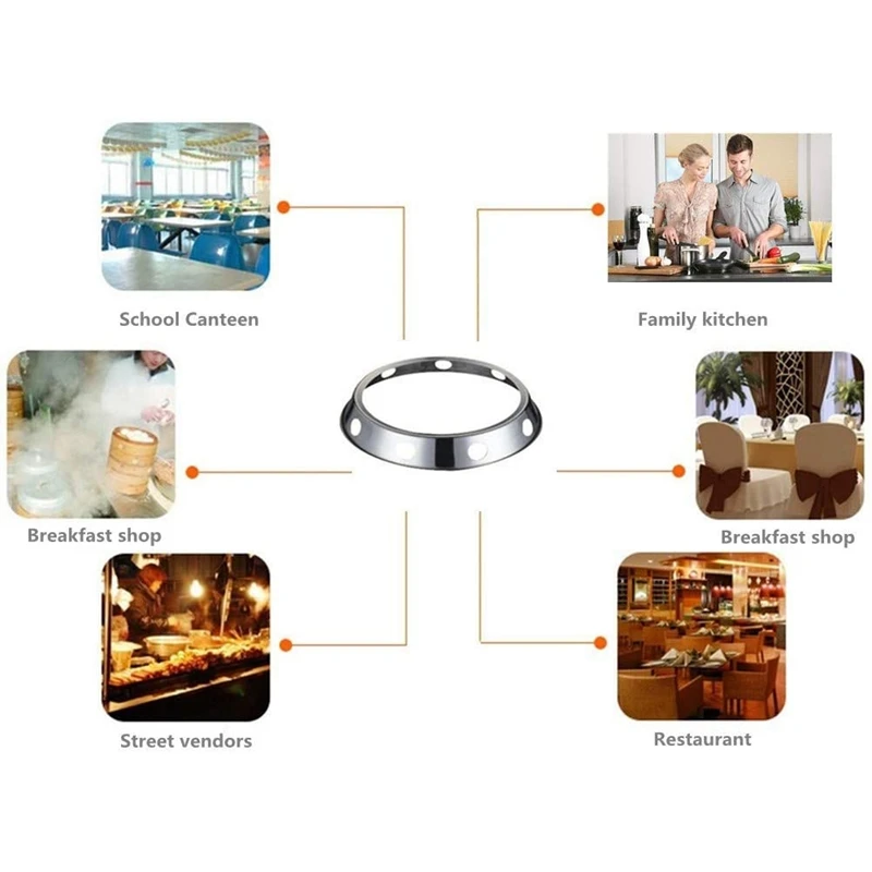 Estante de Soporte Universal para sartén, anillo Wok, fondo redondo, tamaño Universal para estufa de Gas, sartenes para freír, cocina