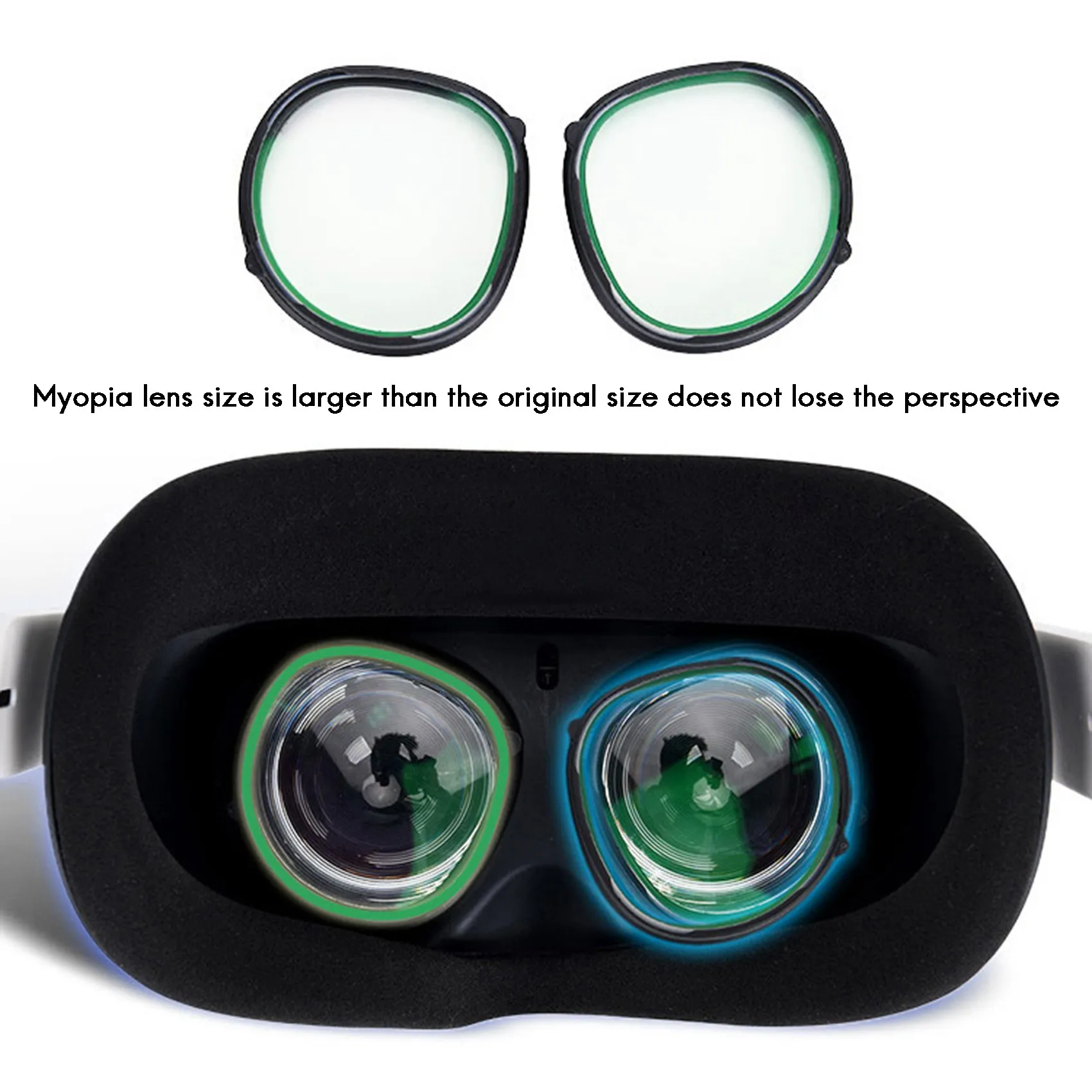 Excellent! for Oculus Quest 2 Anti Blue Light Magnetic Eyeglasses Lens with Frame Protection VR Headset Accessories(0 Degree)