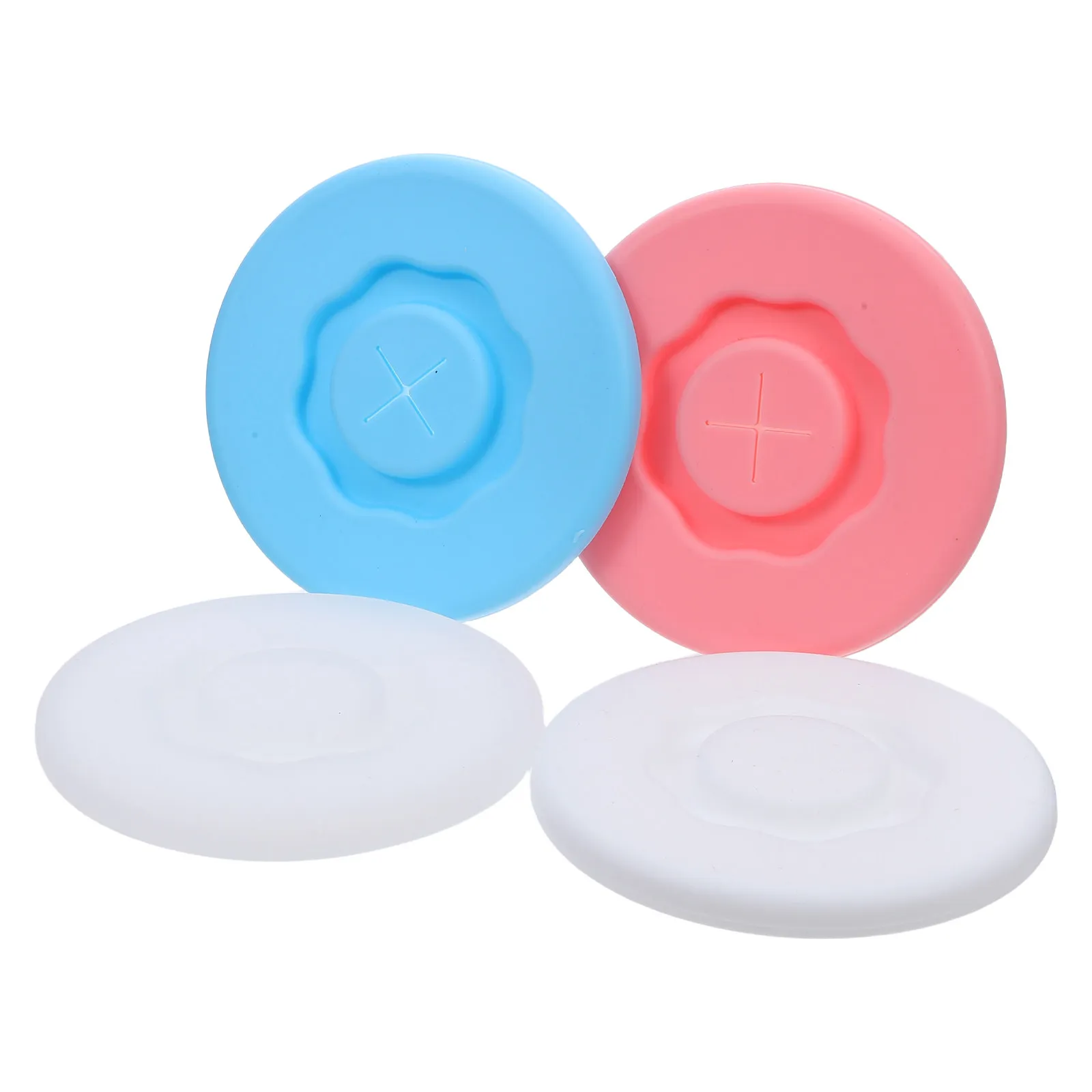 4Pcs Silicone Straw Lid for Cups Reusable Sealing Cover for Coffee Mugs Travel Tumblers 85-92Mm Diameter Silicone Can Straw Lid