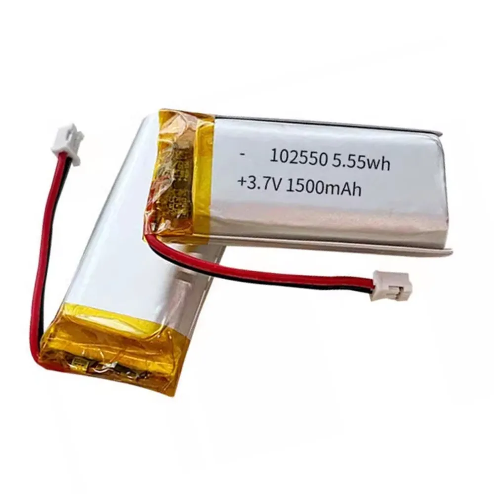 1-10PCS 3.7V 1500mAh 102550 With PH2.0 2P Plug Rechargeable Lithium Battery For GPS Bluetooth Speaker Headphones Headset GSP LED