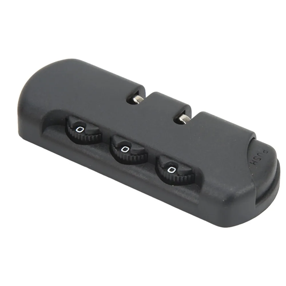 4 Pack 3 Digit Resettable Luggage Combination Lock Black Frosted Texture Travel Suitcase Lock ABS,Zinc Alloy