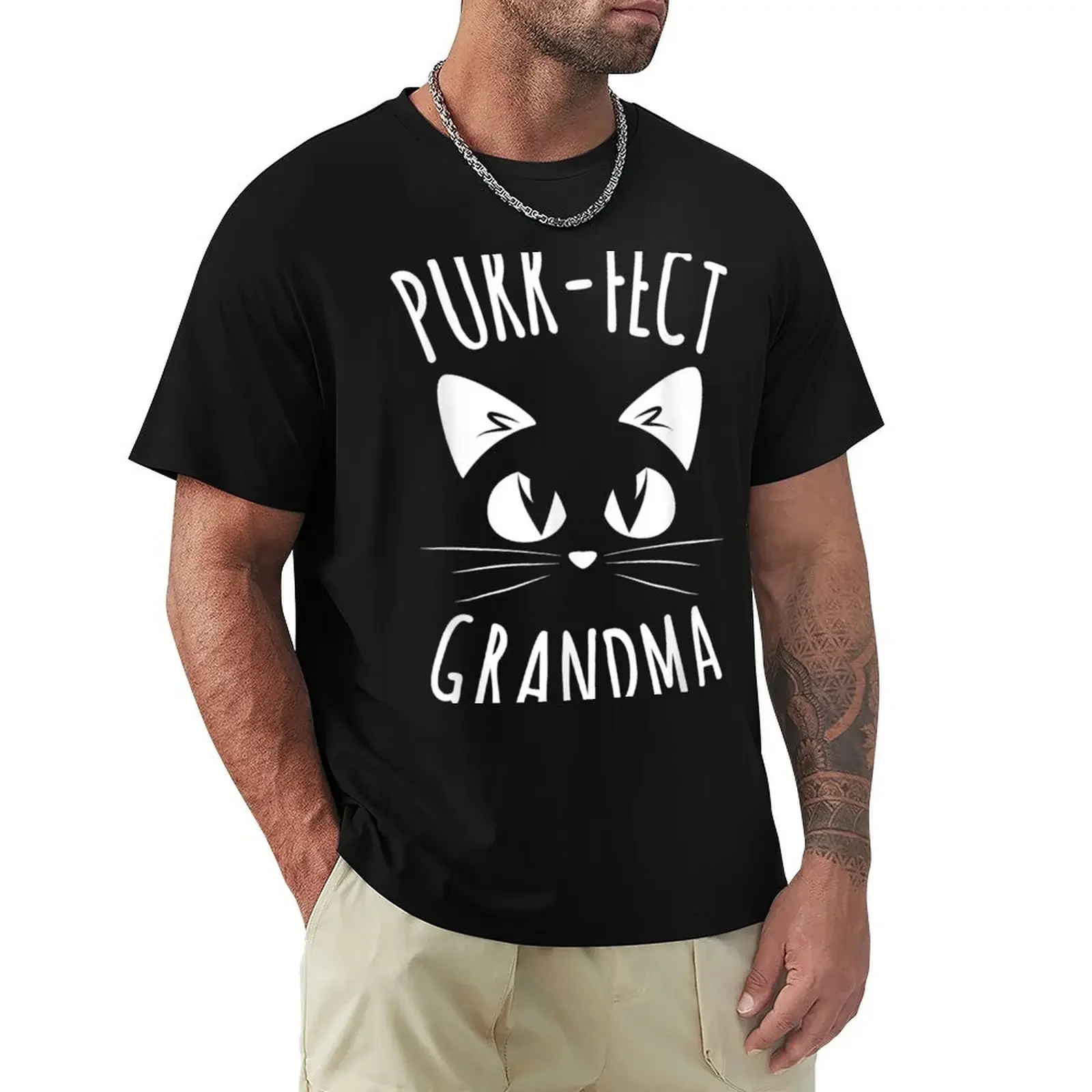 

Purr-Fect Grandma Fur Mom Cute Cat Lover Funny Gift T-Shirt vintage clothes baggy shirts black t shirts for men