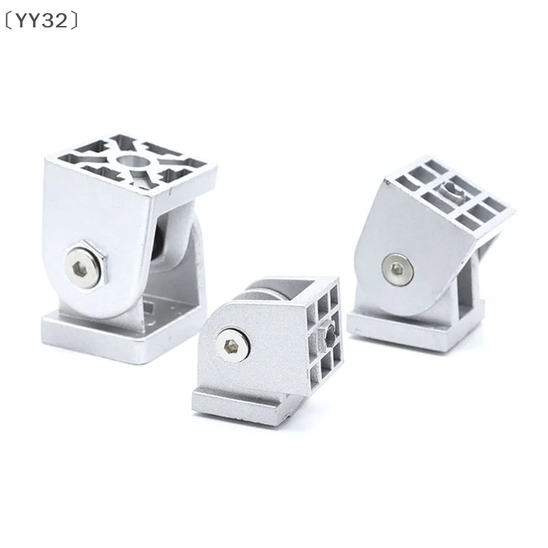 

〔YY32〕1PCS 2020/3030/4040 Zinc Alloy/Aluminum Profile Living Hinge Fittings Right Angle Flexible Pivot Joint Connector
