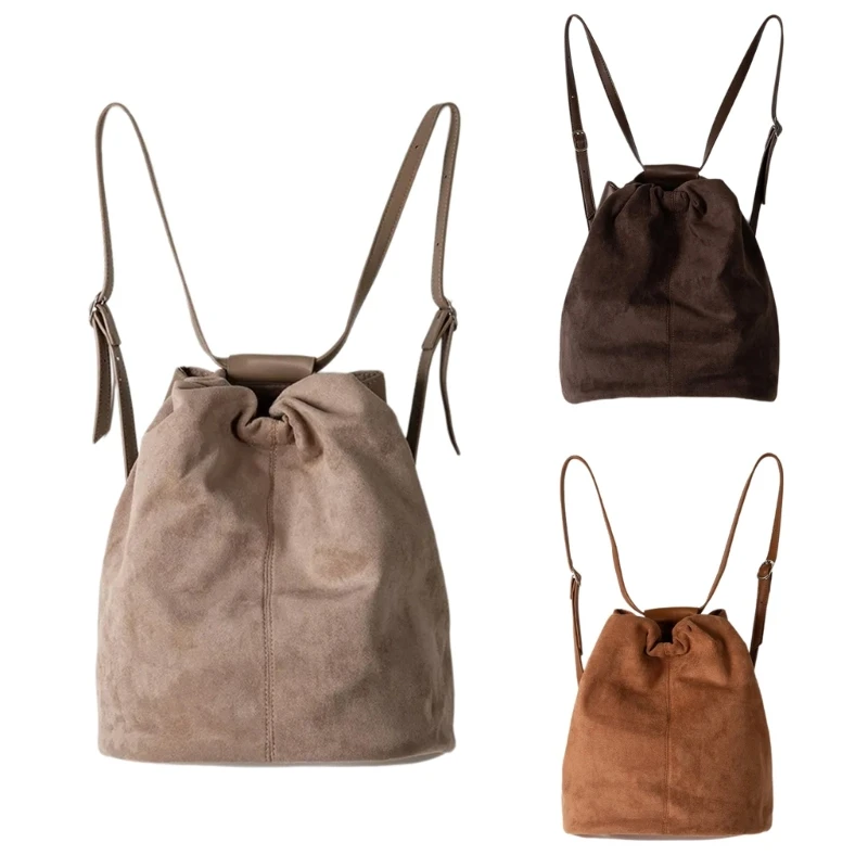 

Elegant Drawstring Bucket Purses For Women Shoulder Bag with Adjustable Strap