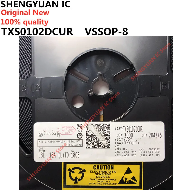 10Pcs/lot TXS0102DCUR  FENZ VSSOP-8 TXS0102  2-BIT BIDIRECTIONAL VOLTAGE-LEVEL TRANSLATOR FOR 100% new imported original