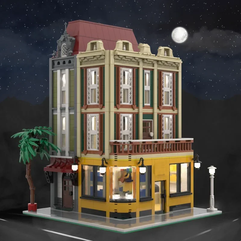 Street View Moc Building Blocks Famous Store Buildings Model Technology Brick DIY Assembly Construction Holiday Toy Gifts