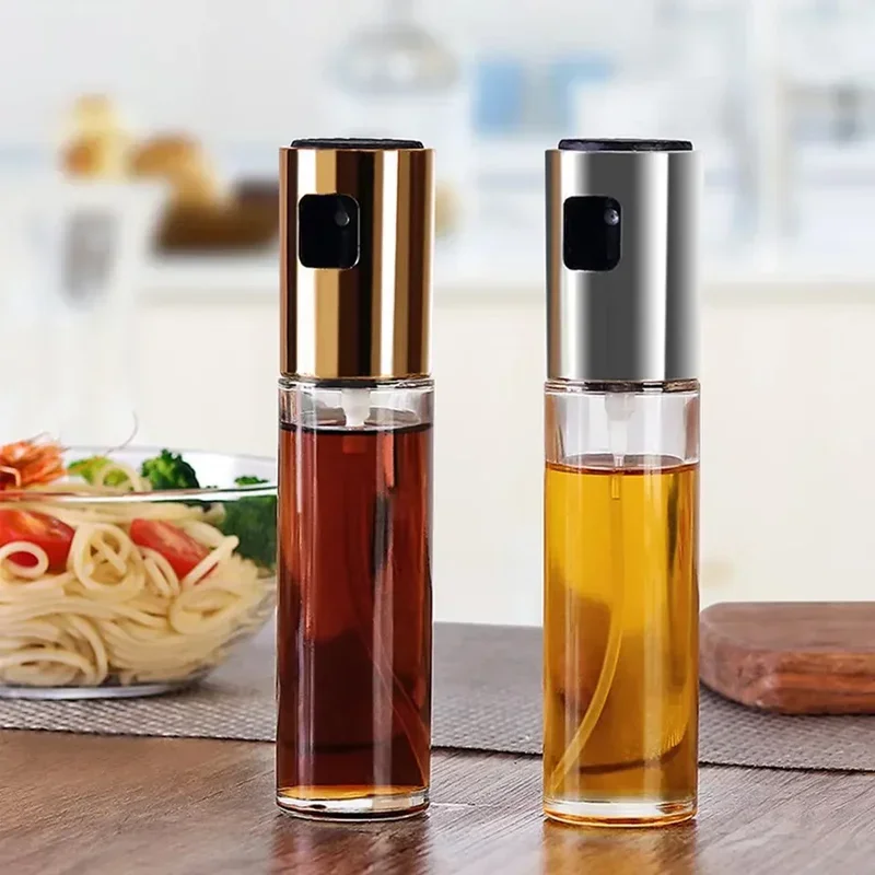 

Leak-Proof Glass Olive Oil Spray Bottle Pump Dispenser for Cooking, BBQ, and Salad Multipurpose Kitchen Spray Pot and BBQ Tools