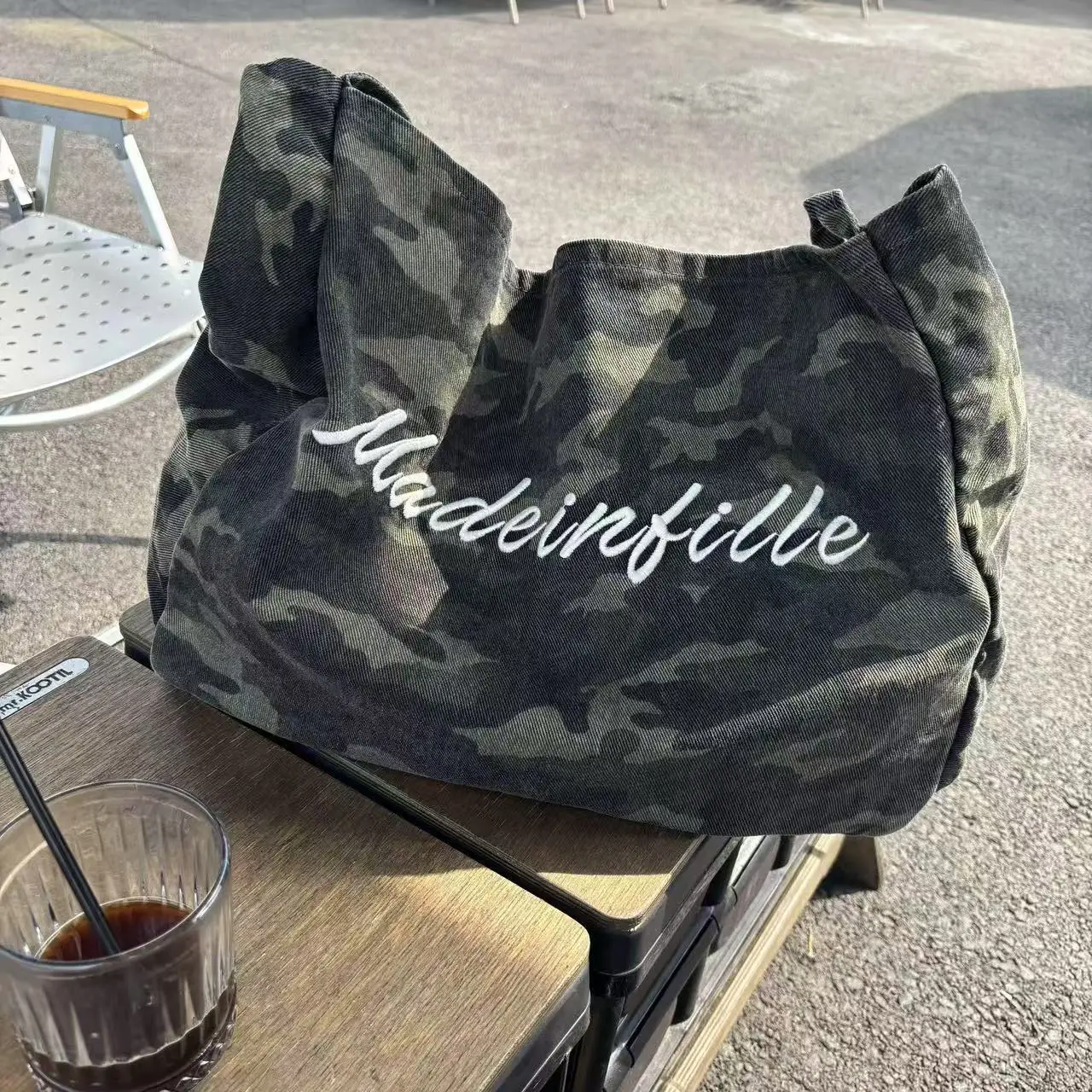 

Vintage Letter Camouflage Harajuku Casual Shoulder Bags Embroidery Handbags Women Y2k Aesthetic Grunge Crossbody Bags Trendy