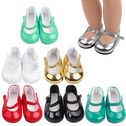 Classic PU Leather Mary Jane Shoes 18 Inch Girl Doll Shoe Ours & Generation American 43 cm Baby Doll Toys Accessories Shoes