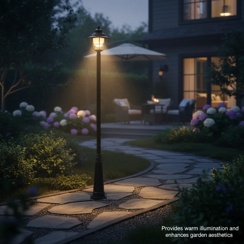

Heavy Duty Iron Split Light Post 2.4m/3.1m/3.8m Outdoor Street Lamp Pole with Ground Cage & Top Globe for Garden Driveway Yard