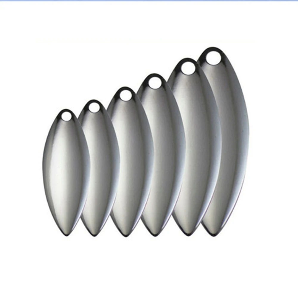 20pcs DIY Spinner Bait Fishing Lures Metal Willow Spinner Blades Smooth Finish Tackle Craft Fishing VIB Lure Spinner Blades