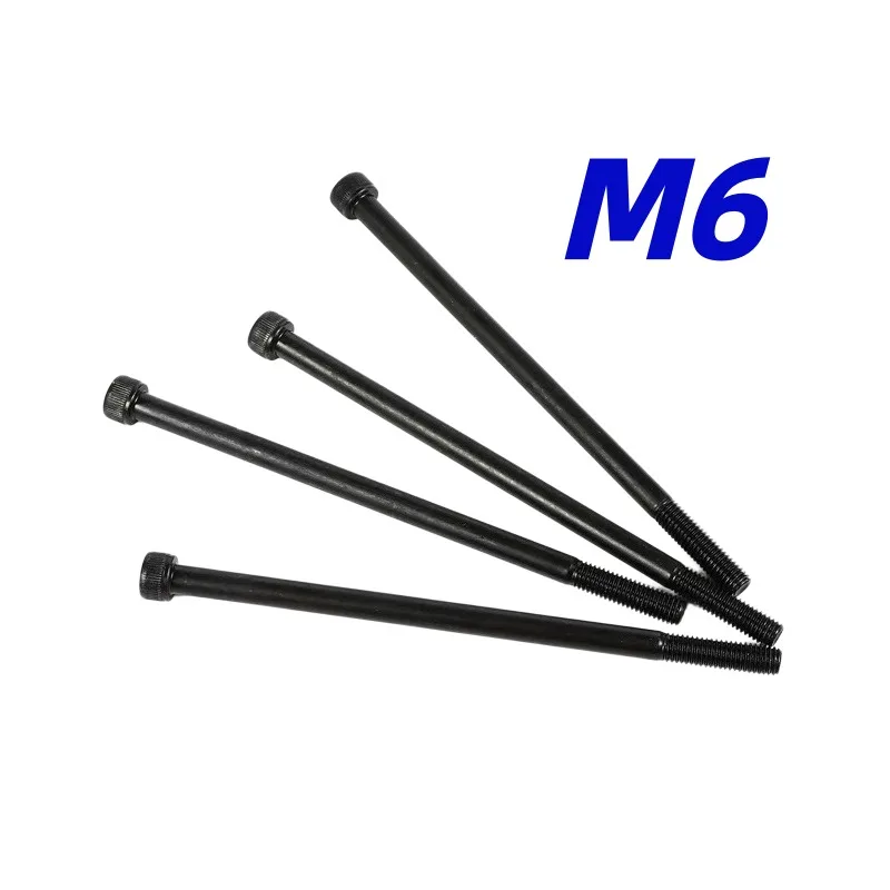 12.9 Grade M6 Black Hexagon Hex Socket Head Cap Allen Bolt Half Thread Carbon Steel Ultra Long Screw 100 105 110 115 To 400mm