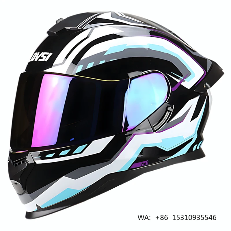 

ECE/DOT Certified Comfortable Dual Lens ABS Motorbike Racing Helmet Casco Para Moto Full Face Motorcycle Helmet