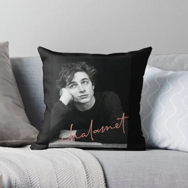 Chalamet Awesome Merch Of Timothee Cha  Printing Throw Pillow Cover Hotel Decorative Bedroom Pillows not include One Side