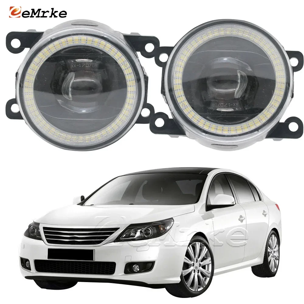 Car Fog Lights Assembly Angel Eyes Led DRL Lens 15W for Renault Latitude Kwid XBA XBB Master 2 Kangoo Fluence Samsung SM3/5/7