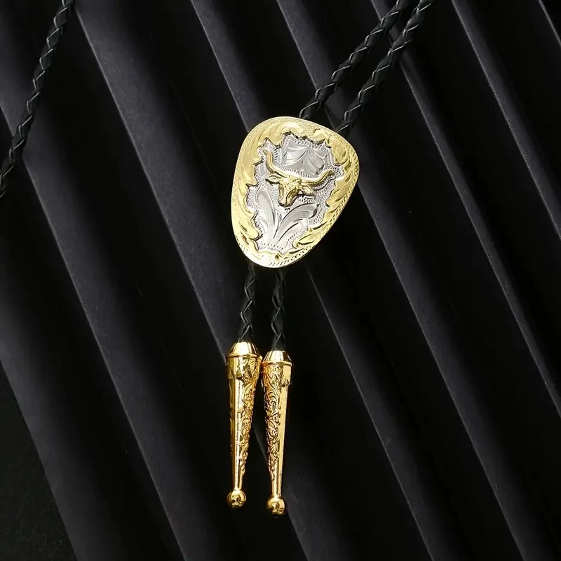 Eagle animal bicolor bolo tie