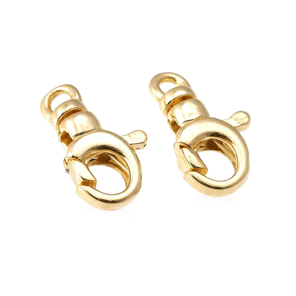 18K Gold Farbe Messing Drehbare Karabinerverschlüsse Verbinden Verschlüsse Schmuck Halsketten Armbänder Herstellung Diy Erkenntnisse Zubehör – Detail 6