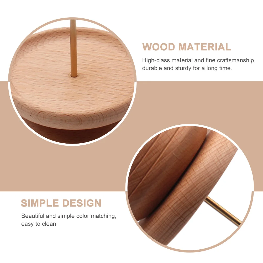 

Wooden Spool Holder Sewing Thread Organizer High-Class Material Fine Craftsmanship Durable Bead Stringing Tool for DIY Projects