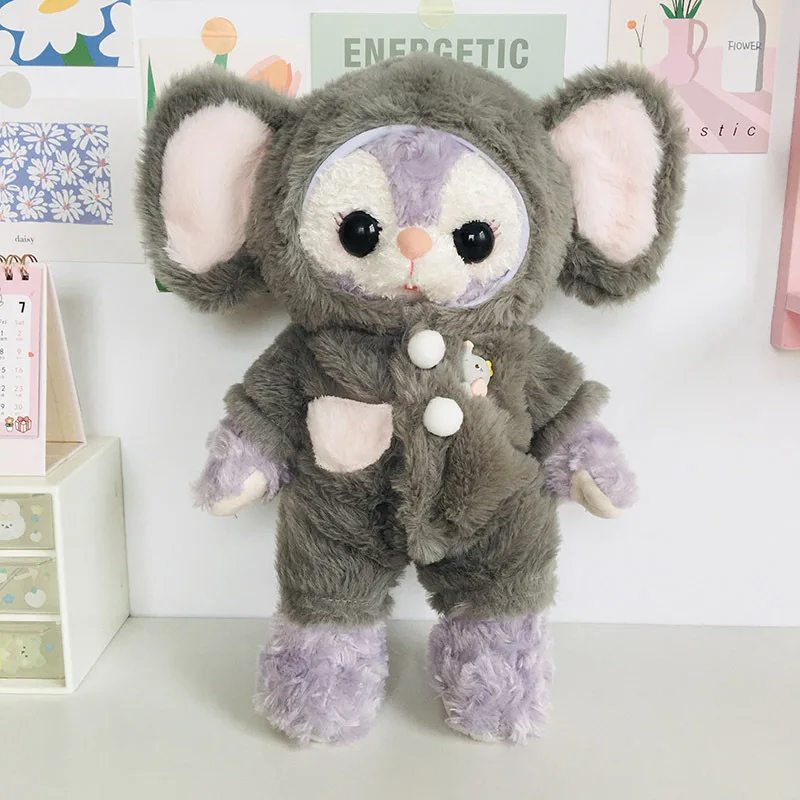 

New Hot-selling 30cm Plush Bear Doll Clothes Creative Cute Gray Elephant Plush One-piece Fashionable Personality Clothes