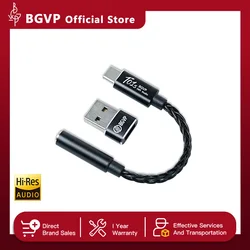 BGVP T01s Dac Decoding Audio HiFi Earphone Amplifier USB TypeC to 2.5/3.5/4.4mm Jack Adapter 32bit Digital Decoder AUX Converter