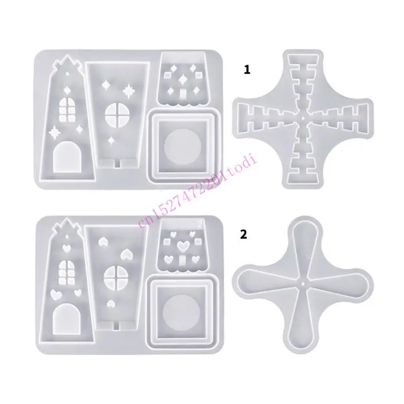 

M76B Holder Silicone Mold Rotating Windmill Handmade Art Supplies Silicone Texture for Making Holder