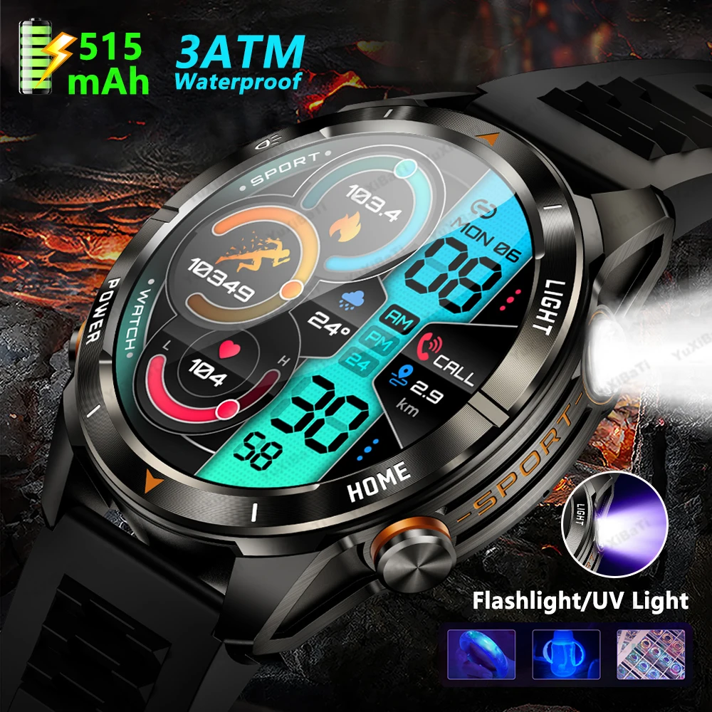 

Смарт-часы T-Rex3 Ultra 2026 для мужчин, супераккумулятор 515 мАч, большой экран 1,46 дюйма, водонепроницаемость 5 АТМ, спортивные часы для взрослых с функцией звонков