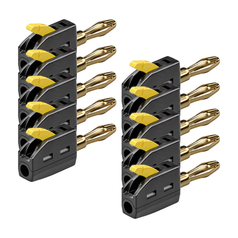 DIGIT-Solder-Free 10Pcs 4Mm Banana Plug Quick Wire Connectors 32A With Direct Insertion Design