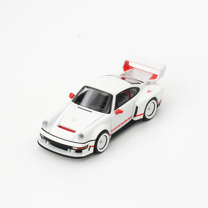 XCARTOYS POP RACE متوفر في المخزون 1:64 Turbo 964 Singer DLS Track White Diecast Diorama Model Collection ألعاب مصغرة