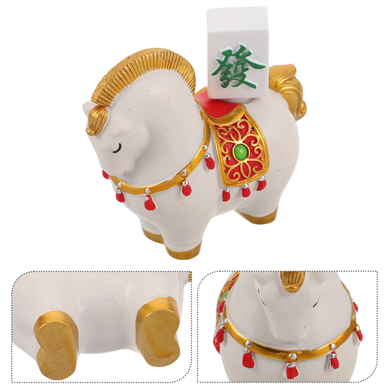 

Handcrafted Resin Zodiac Horse Ornament Home Decoration Feng Shui Lucky Symbol Horse Statue Art Decor Gift