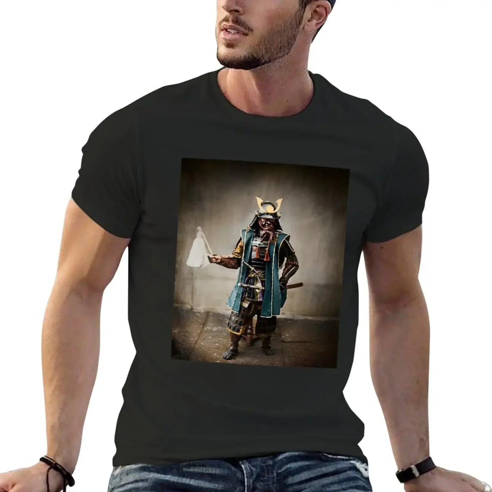 Samurai Commander, 1863 colorized T-Shirt cotton graphic tees summer tops plus sizes anime tshirt Short sleeve tee men