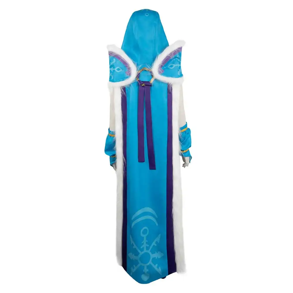 Dota 2 Crystal Maiden Cosplay Traje para Mulheres, Disfarce Fantasia, Robe, Robe, Roupas, Dia das Bruxas, Terno de Carnaval, Roupas