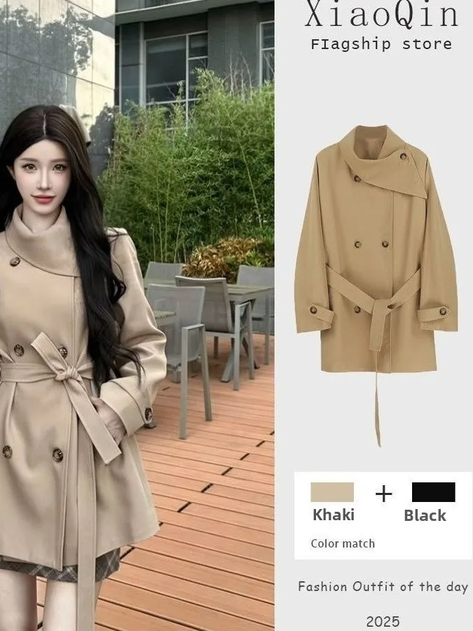 

Ele Thiened Bla шерстяное пальто корейское длиной до плеч женская модная верхняя одежда на осень-зиму с высокой талией