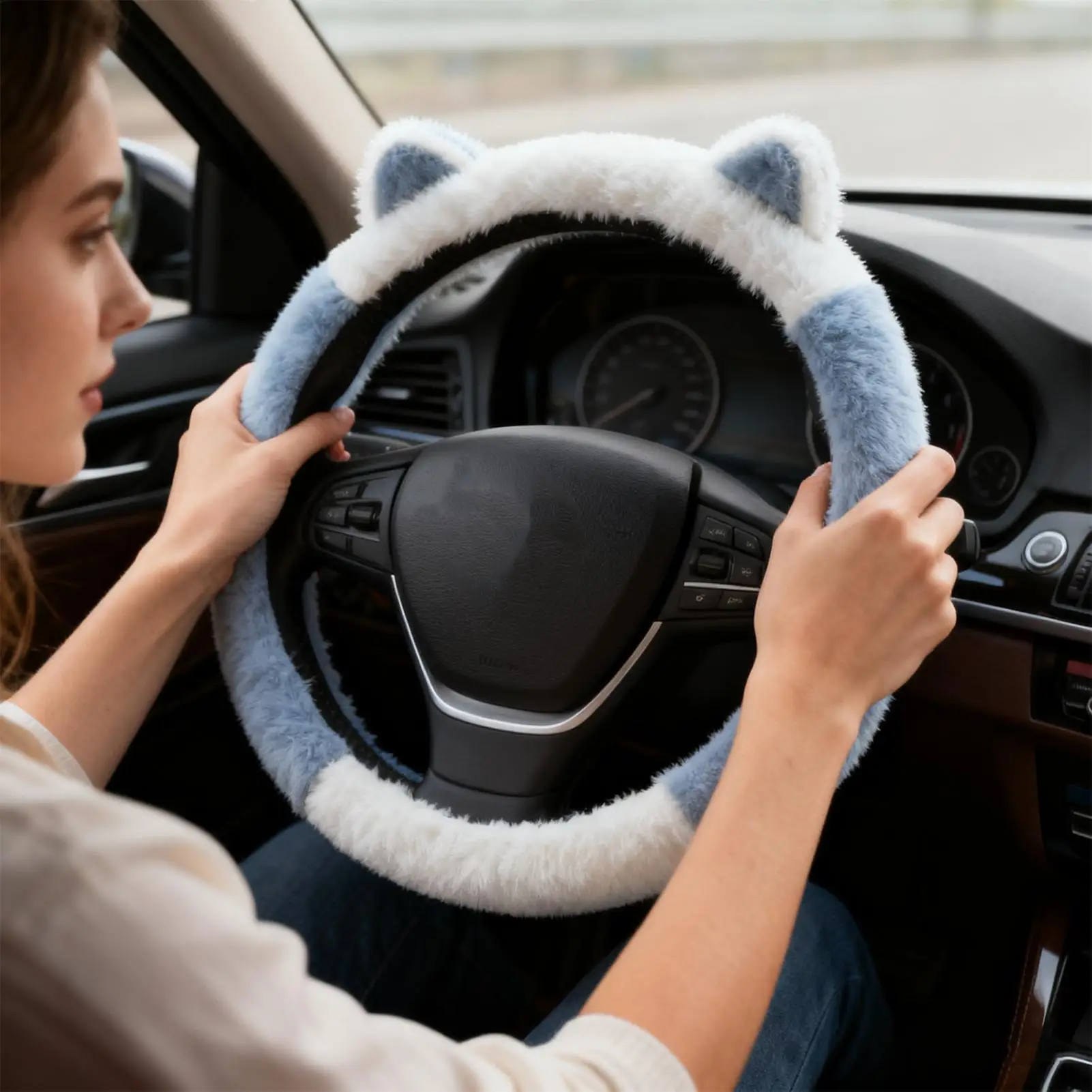 

Чехол на колесо 14,9 дюйма, противоскользящий милый дышащий автомобильный противоскользящий чехол на руль для мужчин, грузовик, внедорожник, минивэн, седан, грузовики, дорога