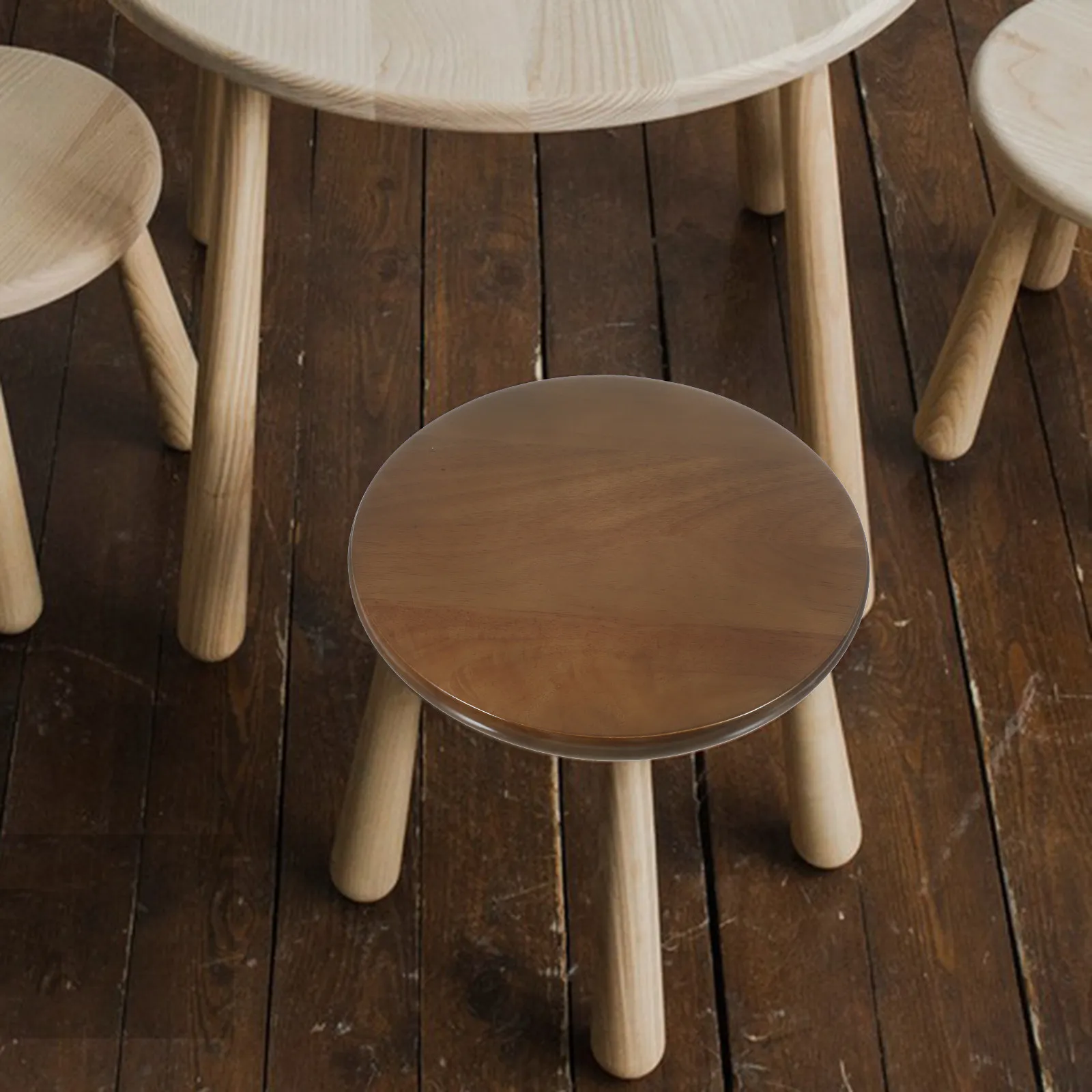 Premium Solid Wood Round Stool Seat Replacement for Bar Restaurant Kitchen Office Canteen DIY Wooden Seating Part Sturdy Natural