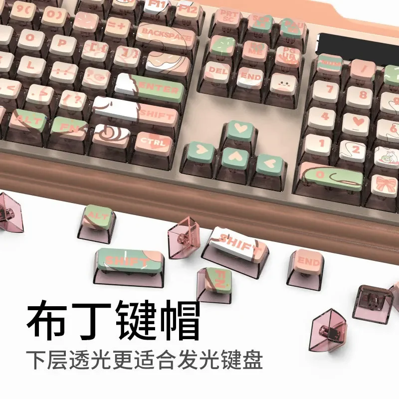

Mechanical keyboard ball cap pudding keycap high content PBT two-dimensional theme wind, keycap