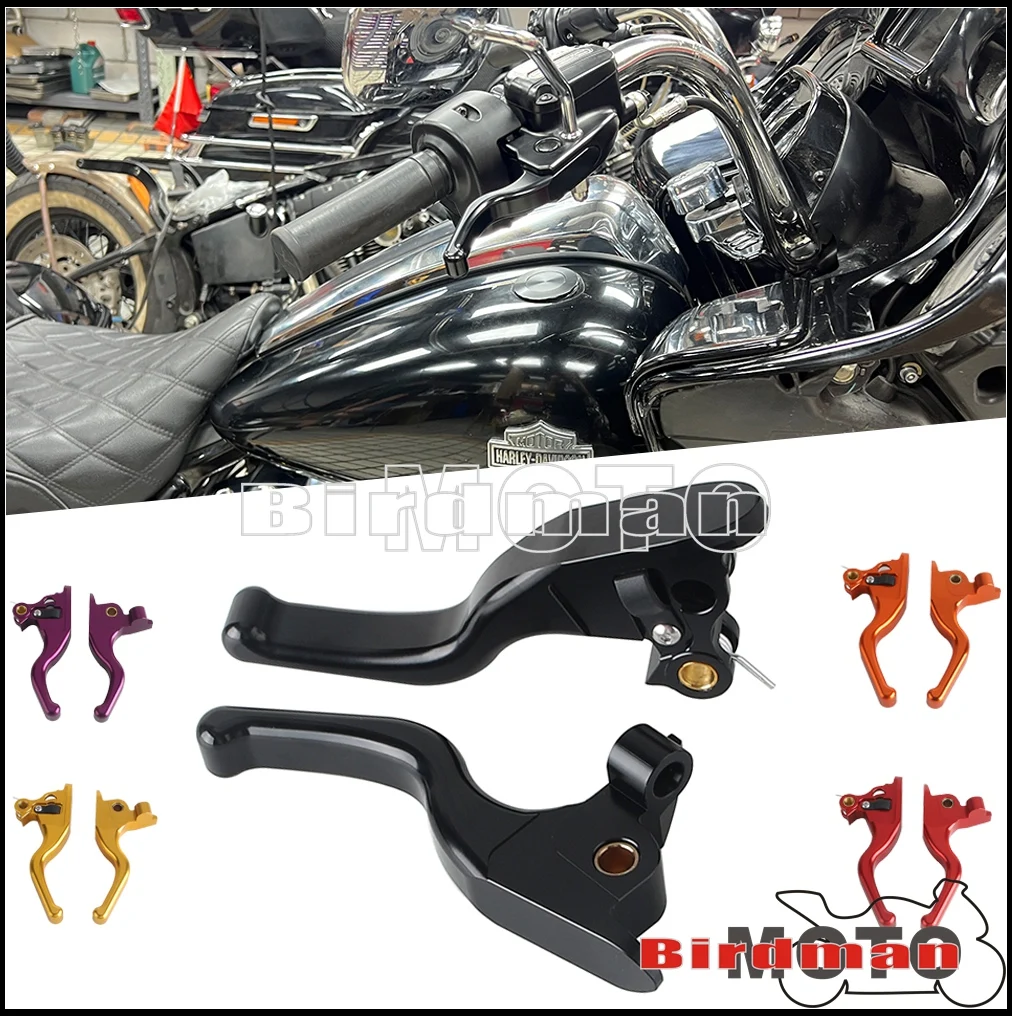 Motorcycle Handles Brake Clutch Lever Set For Harley Touring FLHTCUTG FLHXS  FLHP FLHR FLTRK FLHTK FLHT FLH FLHFB CVO/SE-FLHTKSE