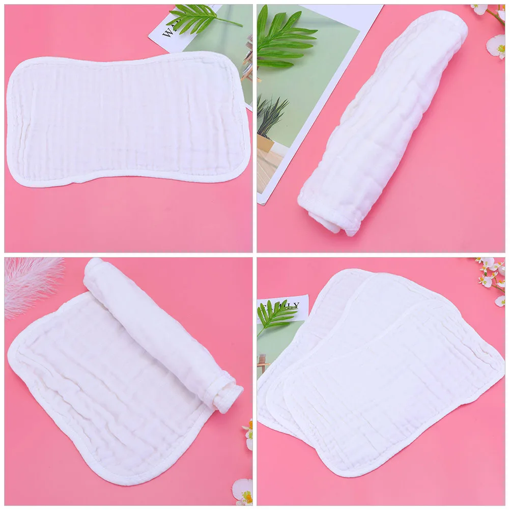 

5Pcs Cotton Burp Cloth Shoulder Absorbent Comfortable Breathable Burp Pads Baby Drool Spill Towels Infant Breathable Pads