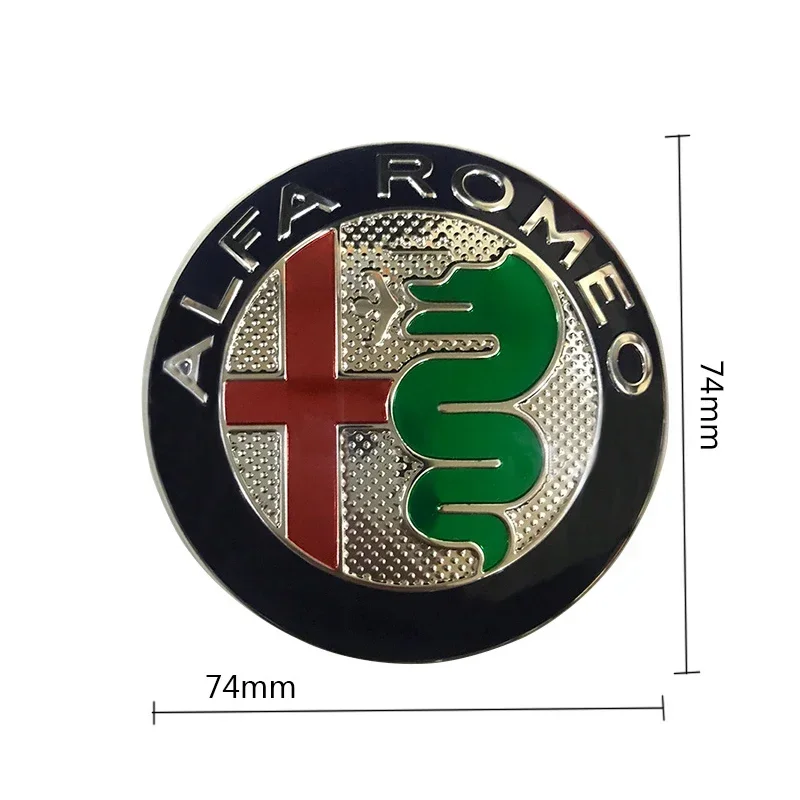 74MM Car Front Rear Emblem Trunk Badge Sticker Replace Accessories for Alfa Romeo Logo Giulia 159 147 156 Stelvio Giulietta Mito