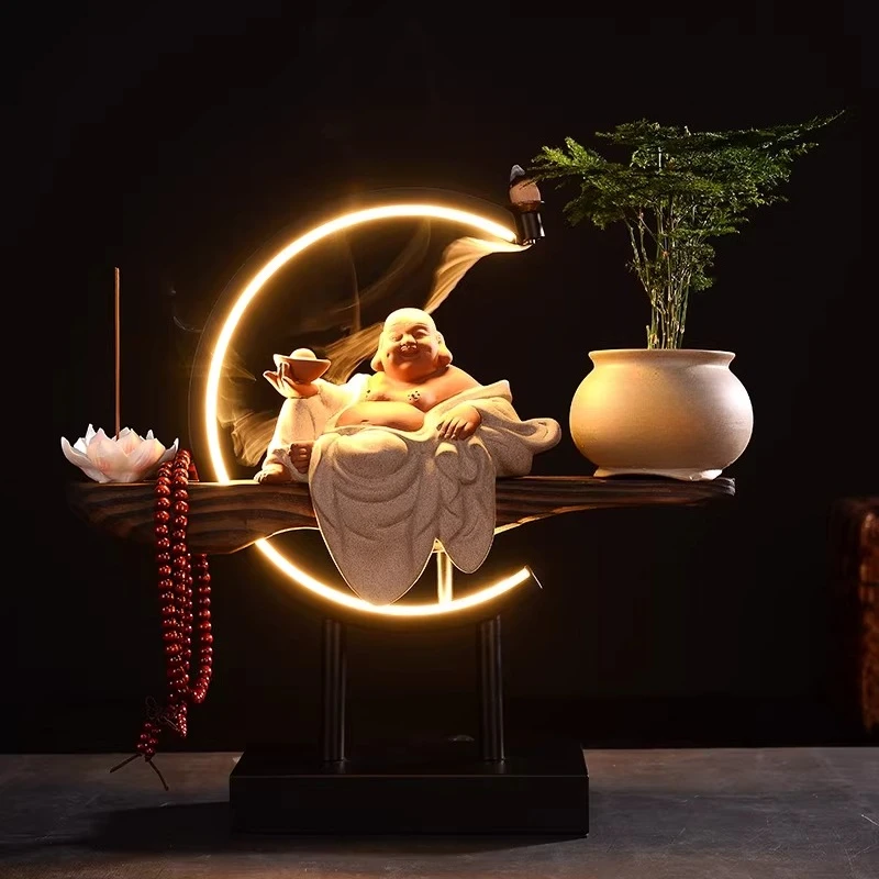 Quemador de Incienso Zen Chino Moderno, Quemador de Incienso Vertical de Cerámica, Decoración de Cerámica con Fragancia Budista