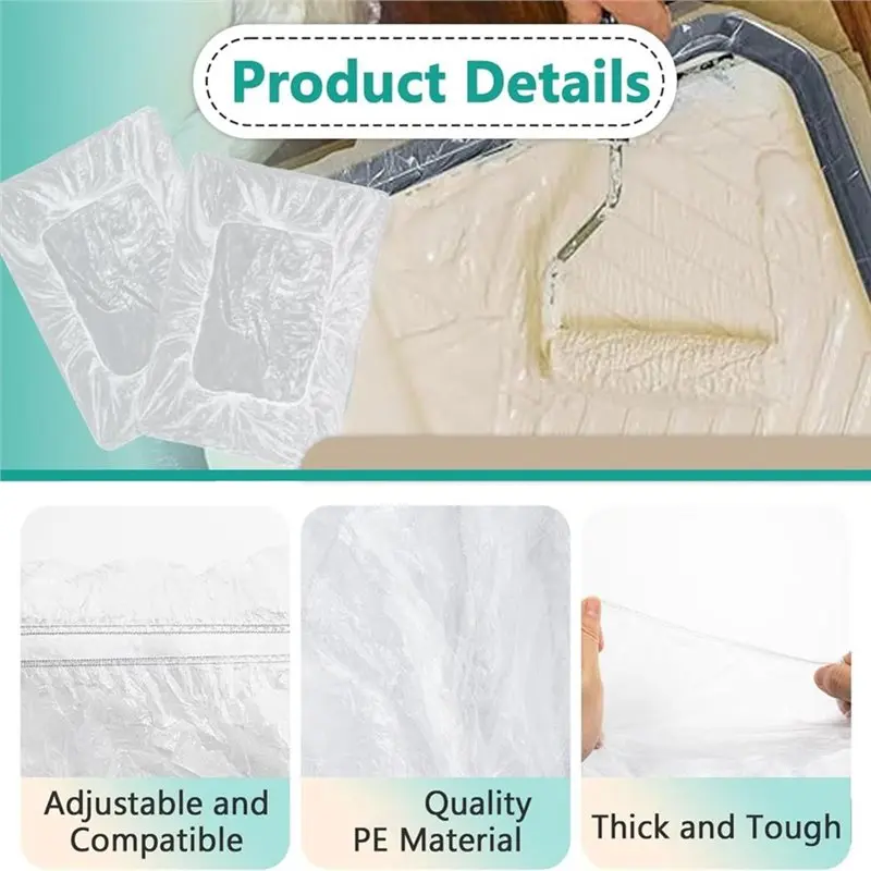 A26F-50Pcs 9-Inch Disposable Paint Tray Liners - Plastic Paint Palettes For Brushes, Rollers, Home Renovation